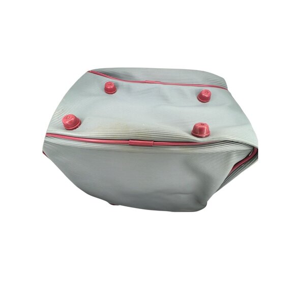 Vintage Zotos Travel Shoulder Bag With Mauve/Pink Trim & Adjustable Strap - Picture 10 of 13